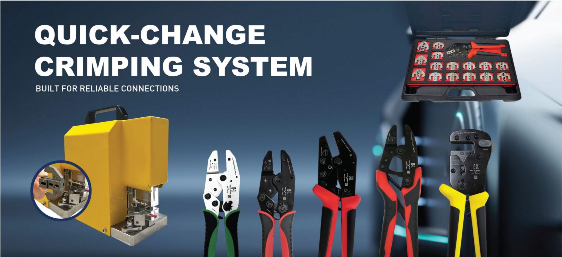 Quick-Change Crimping System with 78+ Interchangeable Jaws