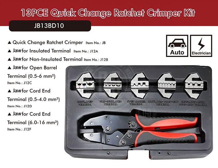 JB13BD10-Jaw-Waterproof-crimp-crimping-crimp tool-crimping tool-crimp wire-ferrule crimp-ratchet crimp-Taiwan Manufacturer-hsunwang-licrim-hsunwang.com
