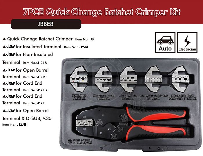 JBBE8-insulatedterminal-noninsulatedterminal-openbarrelcrimpingtool-ferruleterminal-TaiwanManufacturer-licrim-hsunwang.com
