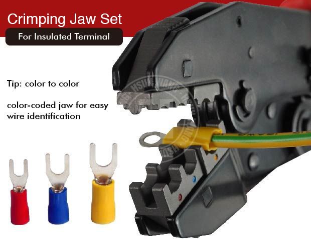 Quick Change Crimping Jaw for Insulated Terminal AWG 22-10