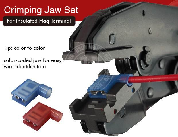 Quick Change Crimping Jaw for Insulated Flag Terminal-AWG 22-14